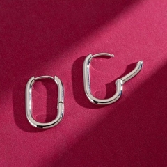 argola click oval semi joia anti alérgica cores - comprar online