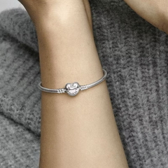 Pulseira pandora coração aço inoxidável