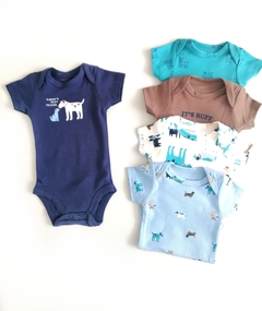 Pack Bodies, manga corta, Perritos azul