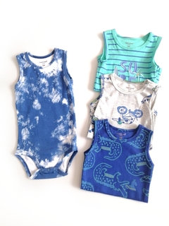 Pack Bodies, sin manguita, azul surf