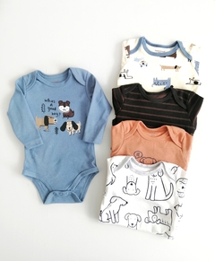 Pack bodies, manga larga, perrito naranja