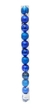 BOLA NATALINA LISA GLITTER AZUL 4CM 15UN
