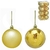 BOLA NATALINA DOURADA 16PCS 8CM CHRISTMAS