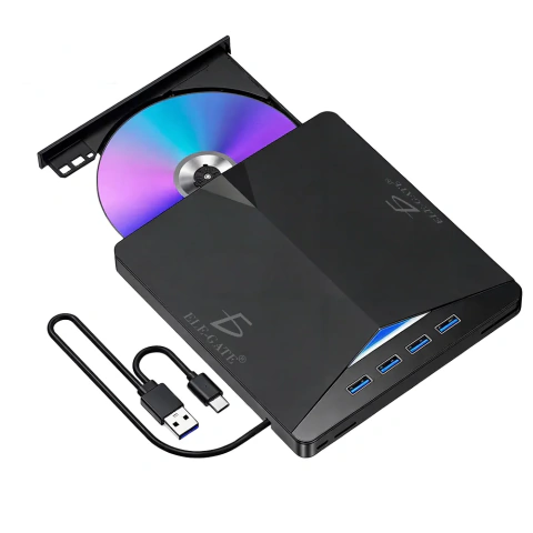 GRABADOR 7 EN 1 DE DVD/CD/VCD MULTIFUNCIONAL CON HUB LECTOR USB3.0 RANURA TF Y SD