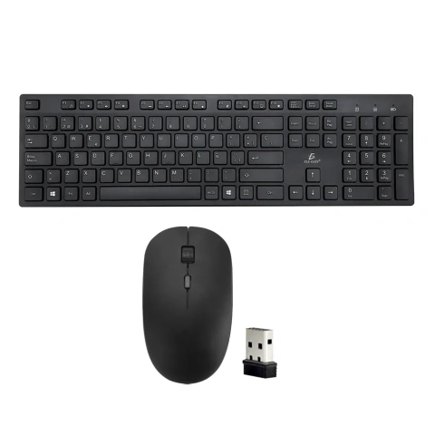 KIT TECLADO Y MOUSE INALÁMBRICO CLIC SILENCIOSO