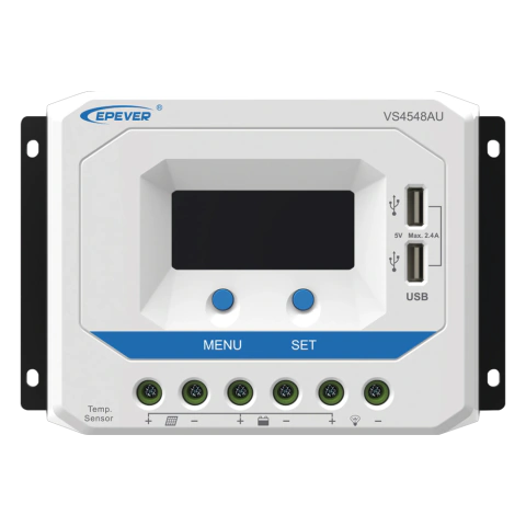 CONTROLADOR SOLAR DE CARGA PWM 12/24/36/48 V 45 A, SALIDA USB, CON DISPLAY