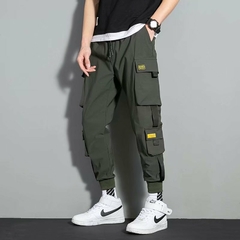 Calça Cargo Masculina Preta Bolsos Laterais - loja online
