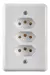 kit 2 Tomada Monobloco Tripla 4x2 10 Amperes Stylus - Branco - comprar online