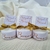 Imagem do kit com 100 Mini Vela Aromática Artesanal personalizada para lembrancinhas e mimos 15g 2x3cm