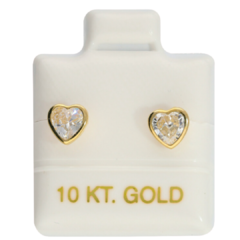 Imagen de Broquel de oro 10K - Corazón bisel