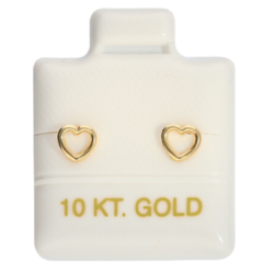Broquel de oro 10K - Corazón Silueta - Rouge Beauty Studio