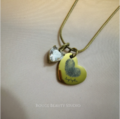 Collar personalizado huella digital corazón - grabado láser en internet
