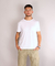 Remera Flame Rota Con Bolsillo Blanca