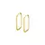 Argola Retangular pequena em Ouro 18k