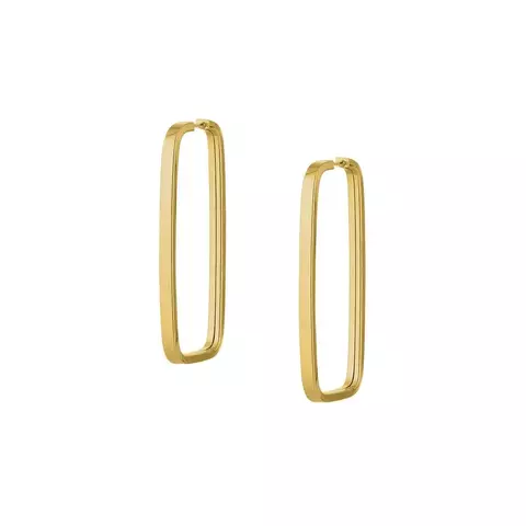 Argola Retangular 3MM em Ouro 18k