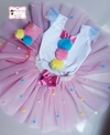 Fantasia luxo Circo Rosa