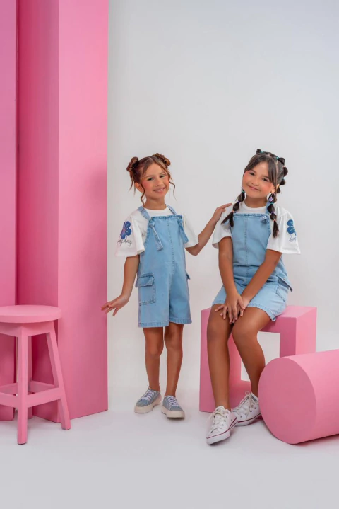 Jardineira Cargo Jeans