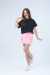 Saia Jeans Cargo Rosa na internet