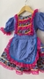 Aluguel - Vestido Azul com Rosa - comprar online