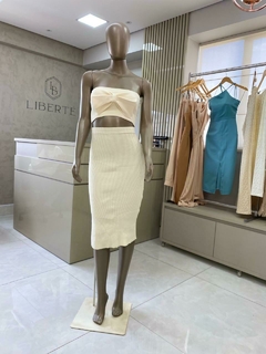 Conjunto modal Laço Creme