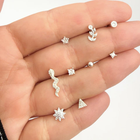 Piercing Bola Prata
