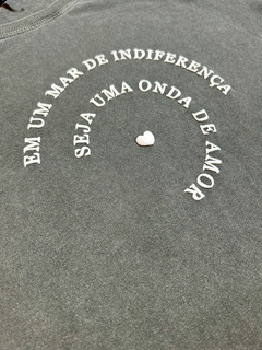 T-Shirt Estonada seja uma onda de amor 100% algodão