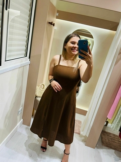 Vestido Midi em linho Rose na internet