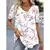 camiseta feminina verão gola em v