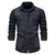 Imagem do Camisa jeans masculina de manga longa ( algodão)