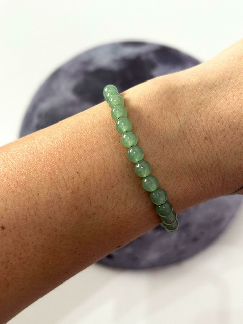 Pulseira esfera Quartzo verde 3mm - Saúde, Equilíbrio, Cura