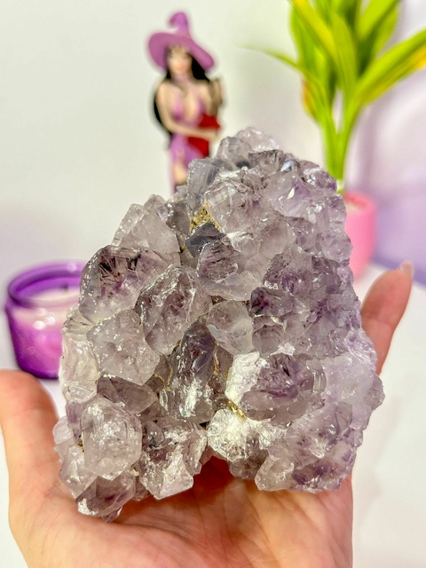 Drusa de Ametista - 780 gr - Intuição, Conexão Espiritual, Calma - PEÇA ÚNICA