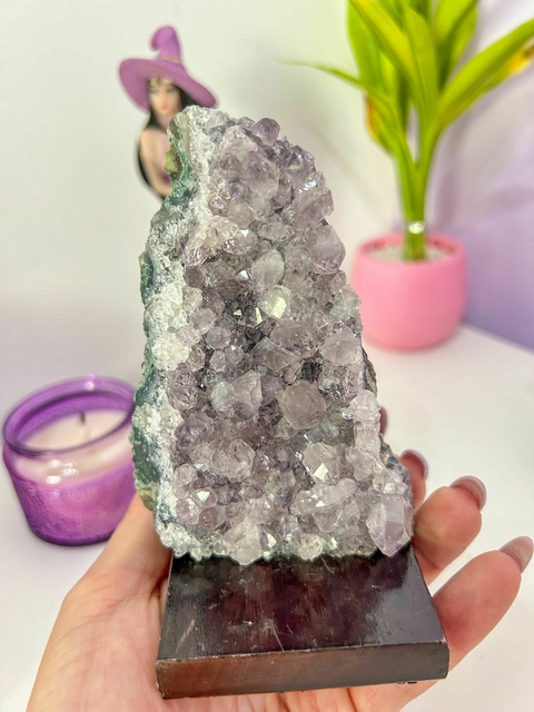 Drusa de Ametista 314g - Intuição, Conexão Espiritual, Calma - PEÇA ÚNICA