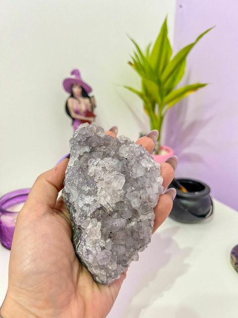 Drusa de Ametista 313g - Intuição, Conexão Espiritual, Calma - PEÇA UNICA