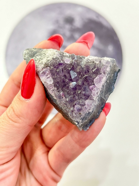 Mini Drusa de Ametista - Intuição, Conexão Espiritual, Calma