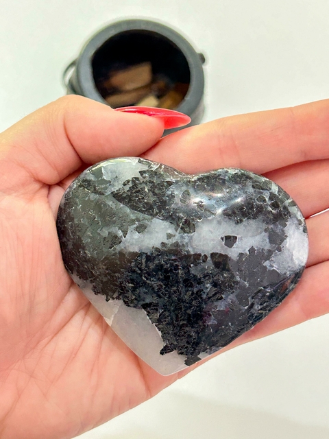 Coração Quartzo Turmalinado - Proteção, Bloqueios Energeticos,
