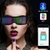 Imagem do Óculos de festa, dinâmico emissor de luz, bluetooth, app customizável, carregamento USB