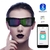 Óculos de festa, dinâmico emissor de luz, bluetooth, app customizável, carregamento USB na internet