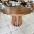 CONJUNTO DE JANTAR MICHIGAN 1300 REDONDA MDF LAM. VERNIZ AVELÃ + 5 CADEIRAS JULIA NOCE - comprar online
