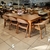 CONJUNTO DE JANTAR DAZZ NOCE + 8 CADEIRAS MEG CINAMOMO CASTANHO Y33