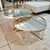 CONJUNTO MESA DE CENTRO MODERNE DOURADA/ESPELHO - Wilkins Casa