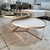 CONJUNTO MESA DE CENTRO MODERNE DOURADA/ESPELHO/QUARTZO - loja online