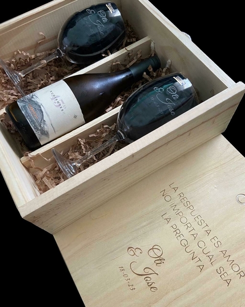 CAJA + COPA CRISTAL BOHEMIA 590 ml x 2 UNIDADES