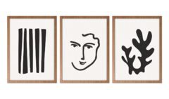 COMPOSIÇÃO 3 QUADROS | ABSTRACT PEB II - loja online
