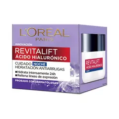 Crema Facial Noche Loréal Paris Revitalift Ácido Hialurónico x50ml