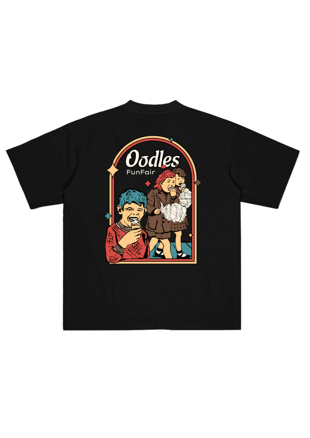 Camiseta Oodles Cotton Candy - Preta