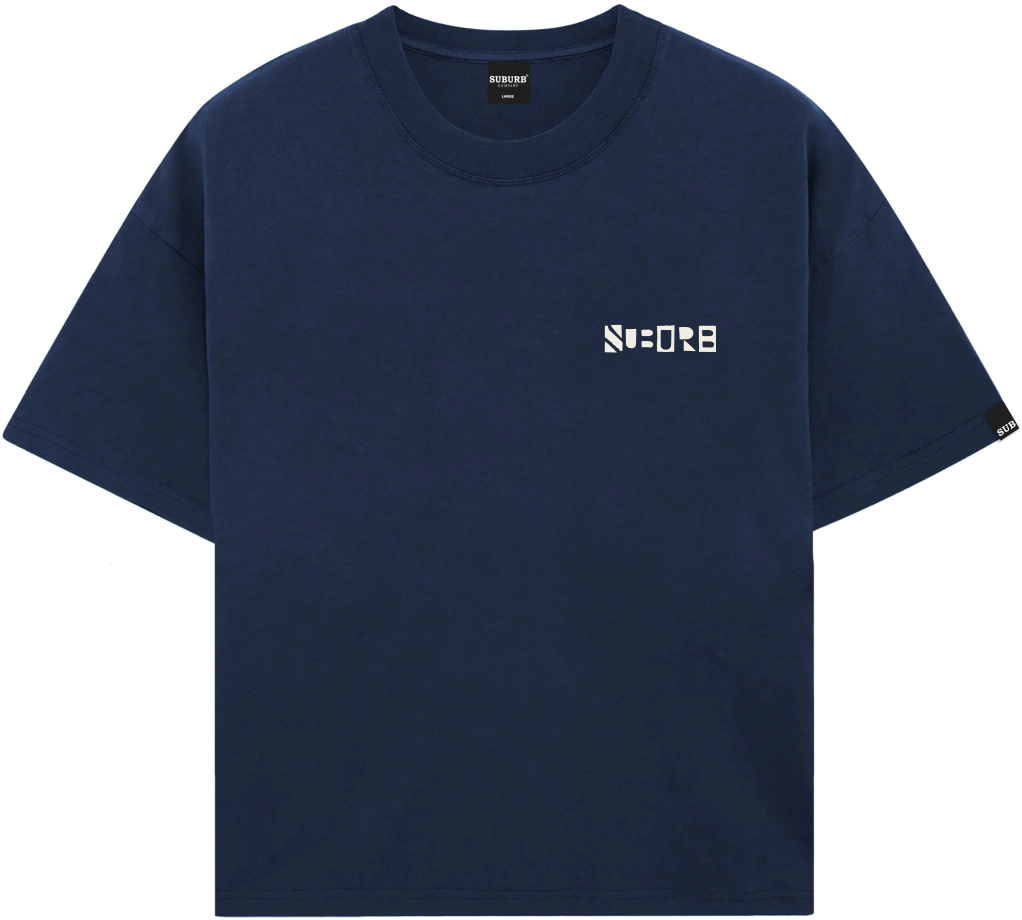CAMISETA SUBURB PICTOGRAM BOXY - Azul marinho