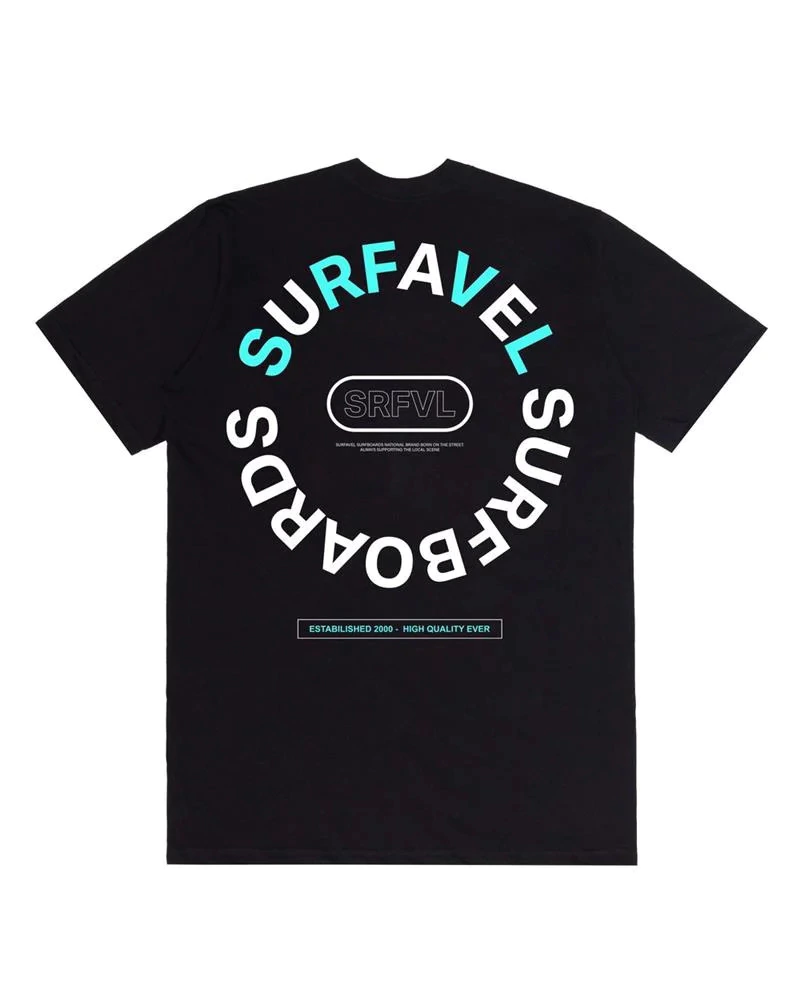 Camiseta Surfavel Circle Design - Preta