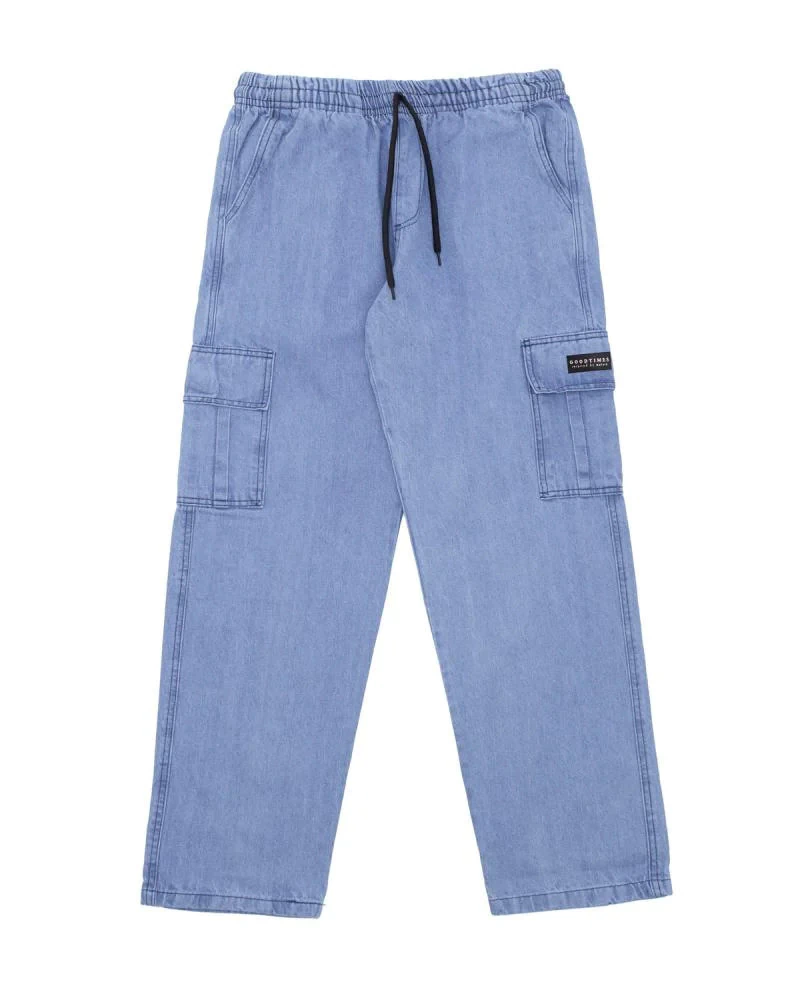 Calça Cargo Jeans Good Times Brand - Azul Claro