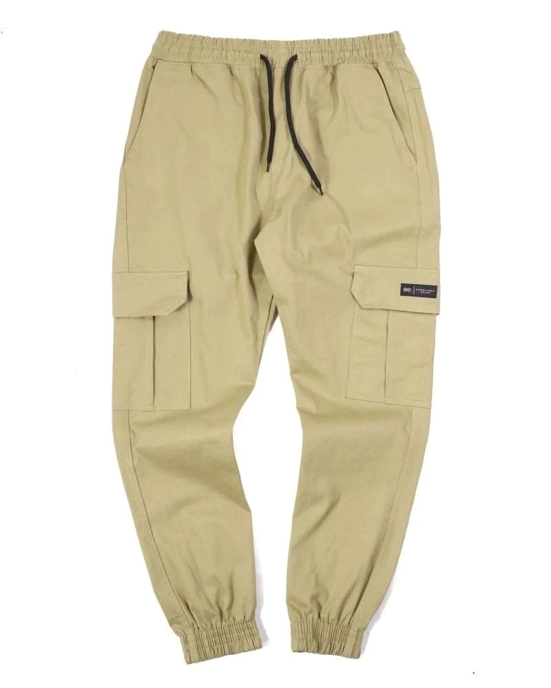 Calça Sarja Cargo Jogger Good Times - Bege