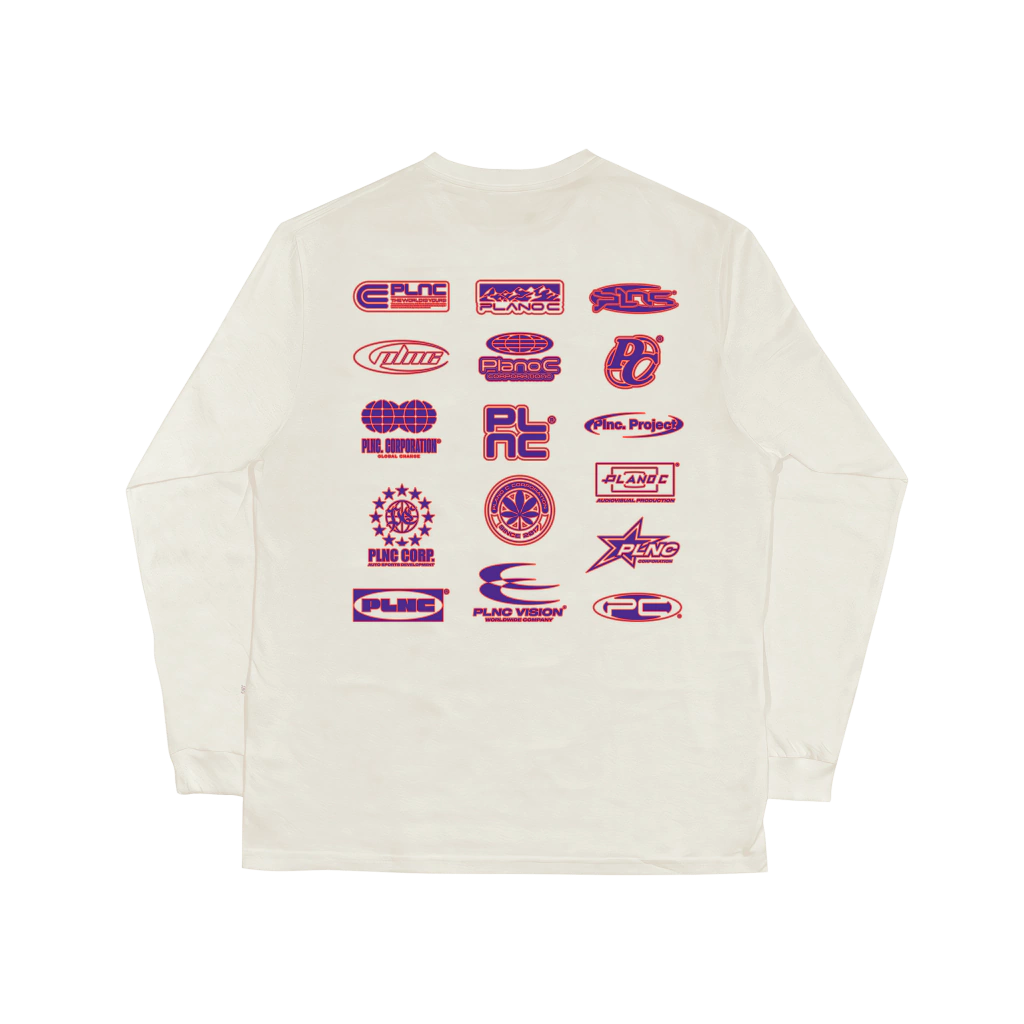 Camiseta Manga Longa Logos - Off White